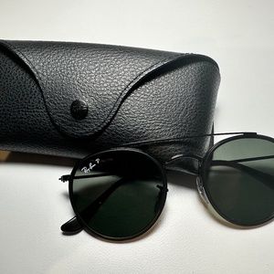 Ray-Ban RB3647N Polarized Round Aviator Sunglasses